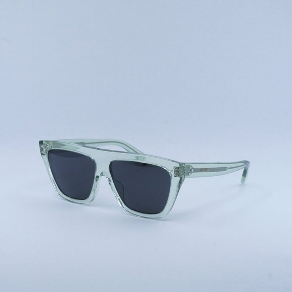 🕶️ New Celine CL40256I 93A Sunglasses - Light Green Transparent Frame - Picture 1 of 10
